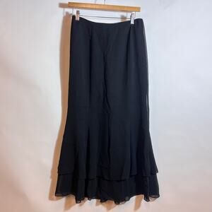Adrianna Papell Evening Essentials Black Double Lined Midi Skirt Size 8